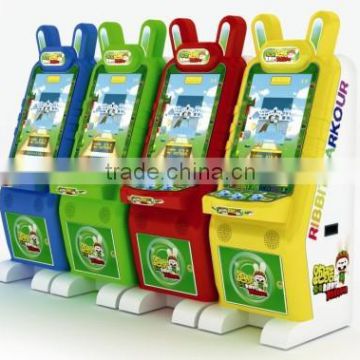 new ribbit parkour win coin pusher game machine/coin pusher amusement machine