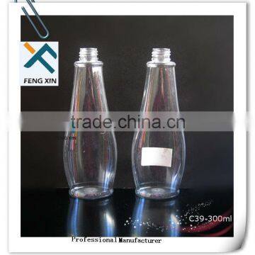 10oz clear pet plastic liquid bottles