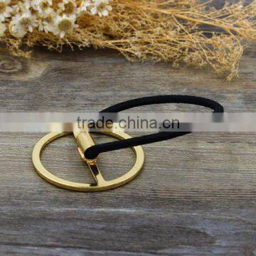 A-1135 Gold Plated Hair Black Bands Jewelry Hollow Circle Half Stick Pendant Head Bands For Women photo-6
