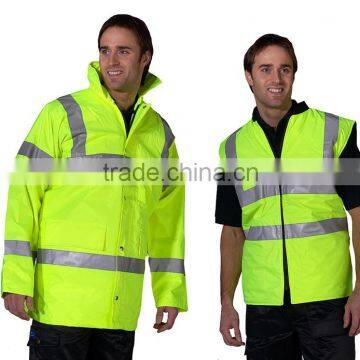 Hi Vis Waterproof Rain Jacket, safety work jacket, Police Jackets