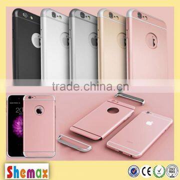TPU soft shell integrally molded with metal frame combo case for iphone 6s/Ultra-thin Shockproof Armor Back Case for iPhone 6s