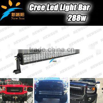 Factory Supply 50 inch 288W 4x4 Led Car Light Curved Led Light bar Off road 288w auto led light