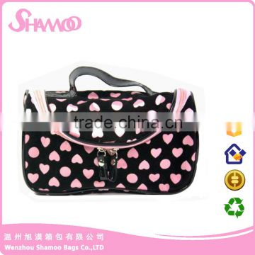 Waterproof pvc portable makeup beauty cosmetic bag with handle