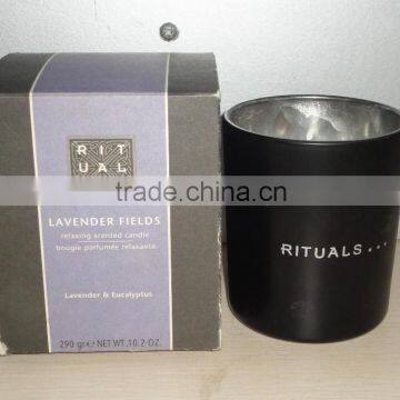 Gift Scented Soy Candle in black plated jar