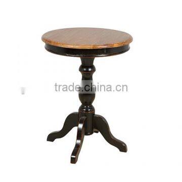 Country Style Country Side Wood Black Tea Table photo-4