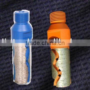CNC Rim Diamond finger bits for granite with arc slot