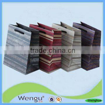 Fancy design small paper gift bag with nice grain for packaging made in china supplier and manufacturer