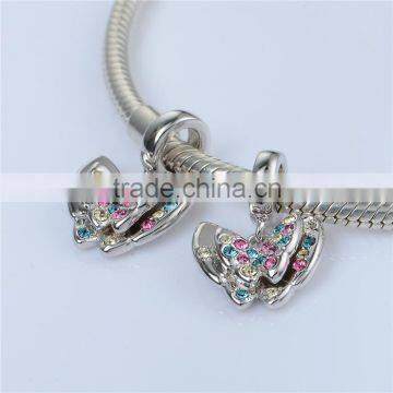 925 Silver Beads Butterfuly Animal Charms Pendant Necklace photo-5