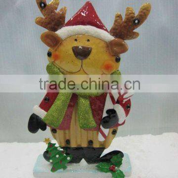 metal christmas deer figurines for christmas decoration