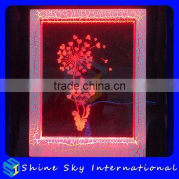 Valentine's Day Gift 3D Photo Frame LED 7 Colors Flashing Flower Desk Night Light