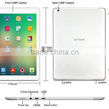 Hot selling 9.7inch Android 4.3 IPS Retina screen 2048*1536 Onda V975M Tablet pc