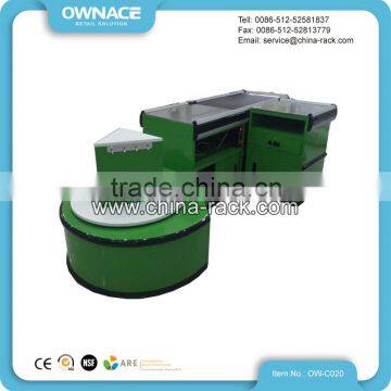 New Designed Checkout Counter Cashier Table Desk with Circular Rotated Display