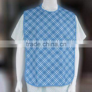 Non-woven fabric metal buckle to make cheap blue grib adults bibs