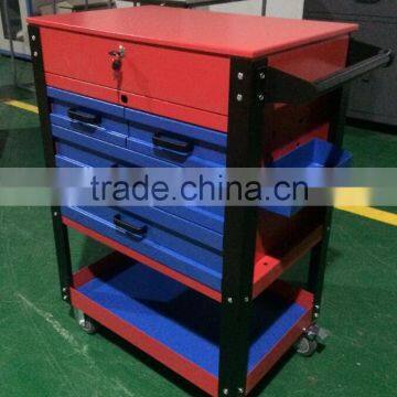 3 Drawer Locking Top Tools Service Trolly Cart Powder Coating Finish photo-5