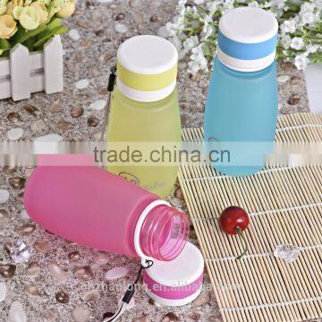 easy carry hiking frosted plastic kids water bottle