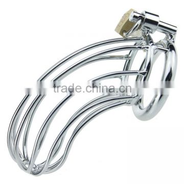 Girls Lock The Steel Anal Lock Penis Ring Sex Toy Chastity Cock Cage