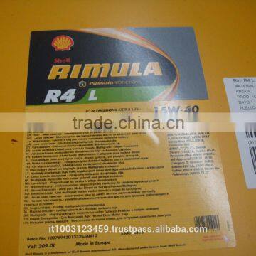 Heavy duty multigrade engine oil Rimula R4 L 15w40 Lubricant 209 liter drum