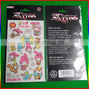 Bunny Design Temporary Tattoo Sticker for Kids, Sticker Tattoos photo-4
