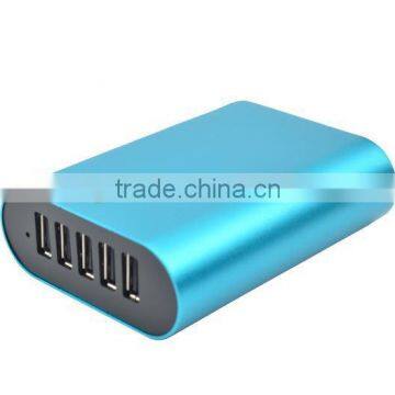 5 Port USB Smart Power Fast USB Charger Travel Wall Charger Station