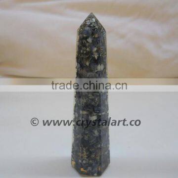 BLUE JADE ORGONE OBELISK