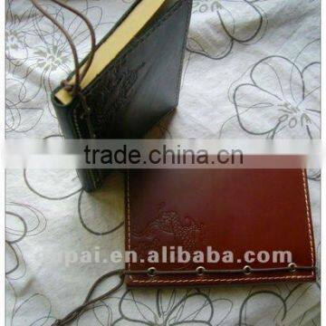 Genuine leather handmade mini agenda