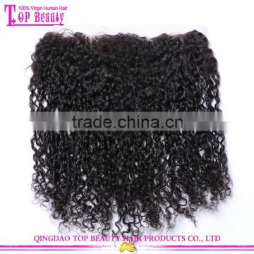 New Products Virgin Malaysian Hair Ear to Ear Lace Frontal Factory Pieces Kinky Curly Lace Frontal