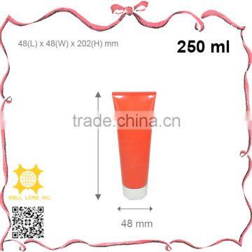 250ml Taiwan made high quality skin care orange cream lotion tube