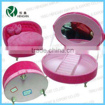 pink pvc downy jewellry case,cute Sofa-shape trinket storage,pendants jewellry packing bag