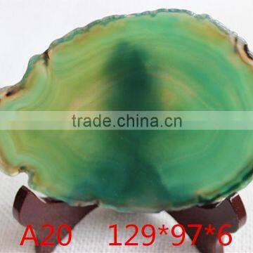 Wholesale Natural Green Agate Slice Polished Green Agate Slab