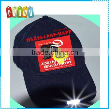 Promotional 100%cotton LED light Baseball Cap