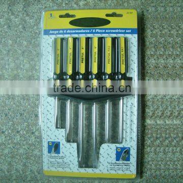 PP+TPR double color plastic handle, phillip, slotted screwdriver
