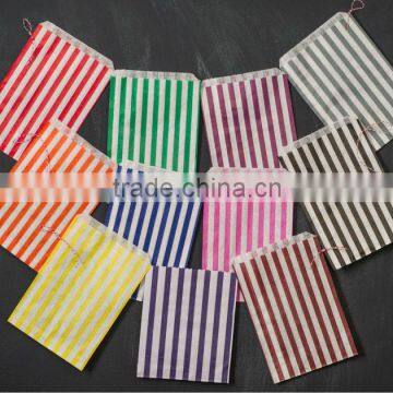 Assorted colors colorful striped paper bags Treat Bags Wedding Favors Bridal Shower Baby Shower Birthday Halloween Candy