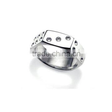 Unique casino jewelry men design hexagon cut dice ring wholesale