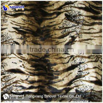 100% Polyester Animal Printed Velvet Fabric/normal velboa