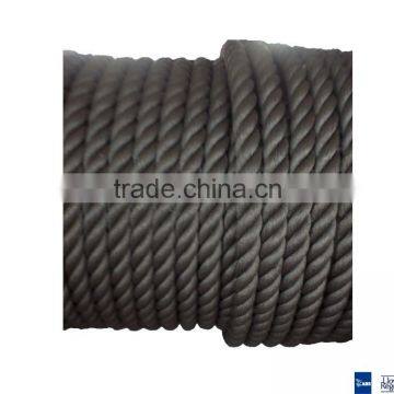 PP 3 strands black color rope