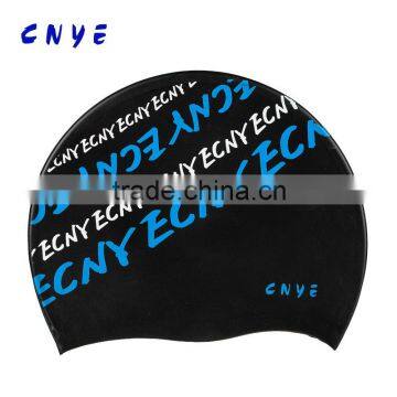 CNYE swimming cap print silica gel swimming cap for men cheap price silicone fashion