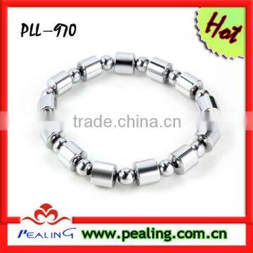 2014 New design fashion palting silver black gallstone bracelet Magnetic therapy health bracelet