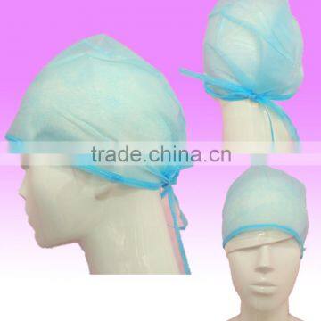 100% Guarantee tie back single layer Multi-layer surgical Disposable Scrub Doctor Hat