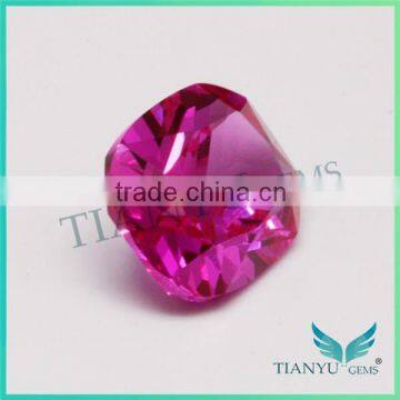 Wuzhou cz Supplier 5# Cushion-shape Synthetic Corundum Ruby Price per Carat photo-3