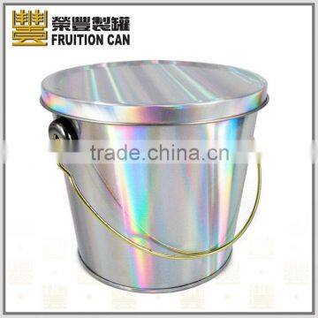 Tin sign metal tin tin plate - Halographic Bucket Tin with Lid