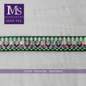 High quality 3 cm width polyester jacquard patterned webbing for garment