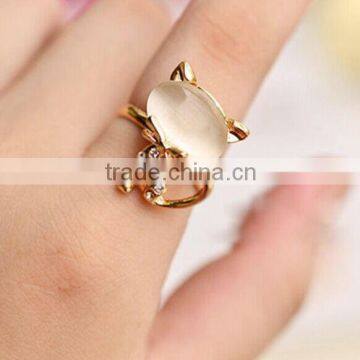 Good sale with cheal price opal small smart cat rings