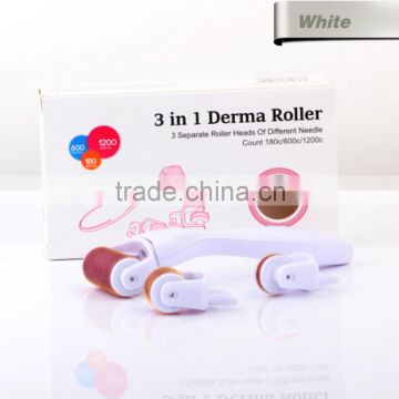 Wholesale 3 in 1 Titanium needles microneedles derma roller 3 in 1derma roller for Beauty use