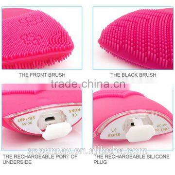 Latest Technology Christmas Gift Vibrating Rechargeable Silicone Beauty Facial Massager