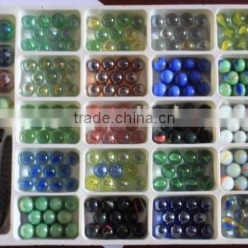 16mm/25mm/35mm round three colors glass marble ball