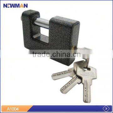 black plastic painted hardened unique top security rectangular padlock