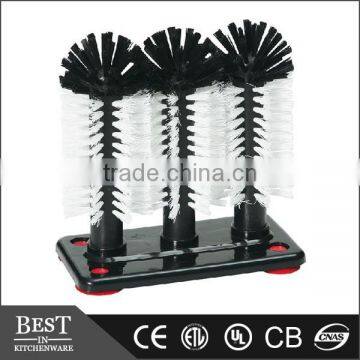 Bar three heads glass cleaning brush