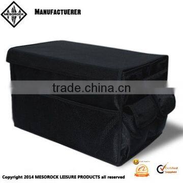 Heavy Duty Design Collapsible and Folding Backseat Organizer Black Folding Trunk Organizer photo-2