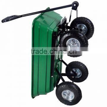 Garden Dump Cart Dumper Wagon Carrier Utility Wheelbarrow Air Tires Heavy Duty photo-5