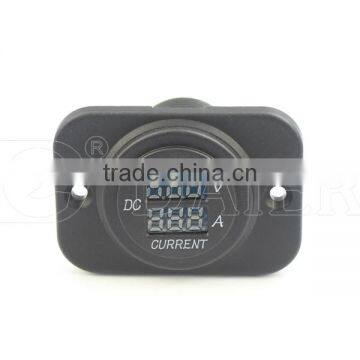 Dual Port Car DC 12-24V Digital Ammeter And Voltmeter Socket photo-2